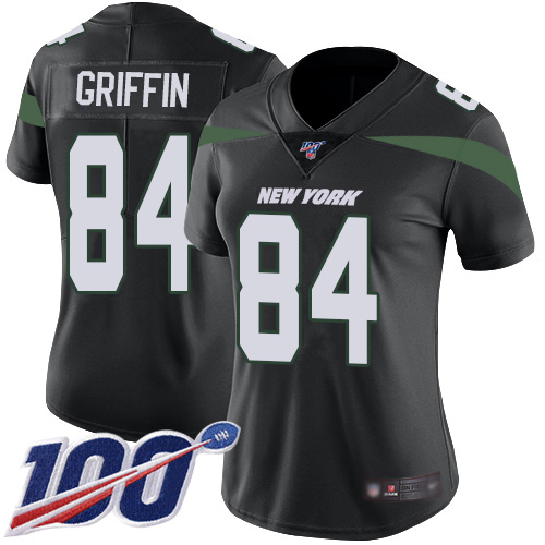 New York Jets Limited Black Women Ryan Griffin Alternate Jersey NFL Football #84 100th Season Vapor Untouchable->women nfl jersey->Women Jersey